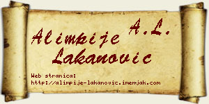 Alimpije Lakanović vizit kartica